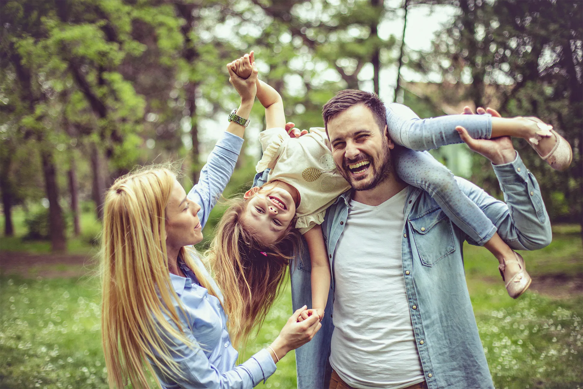 Smiling family